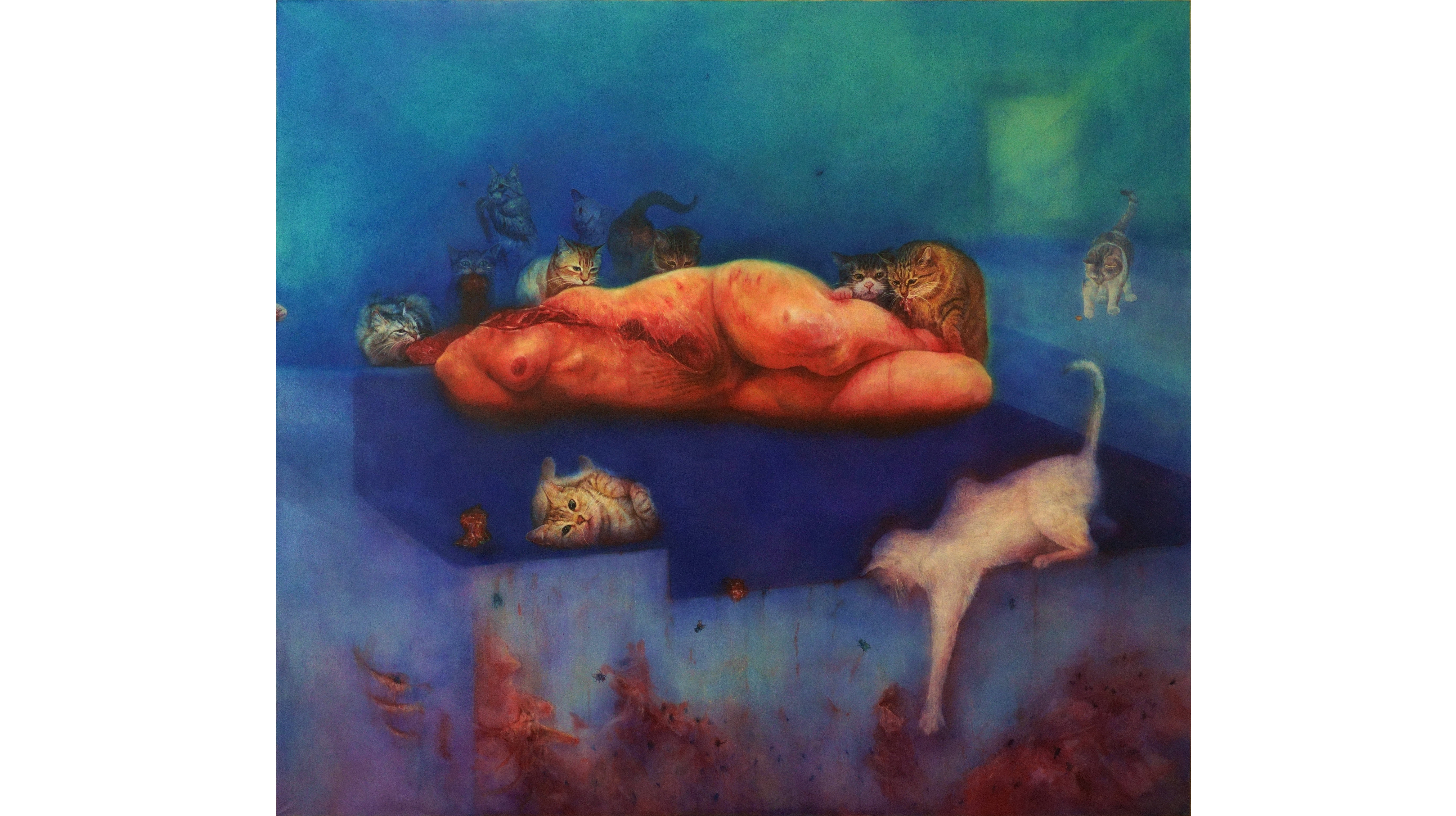 Gluttony, 2019, oil on canvas, 200x220cm