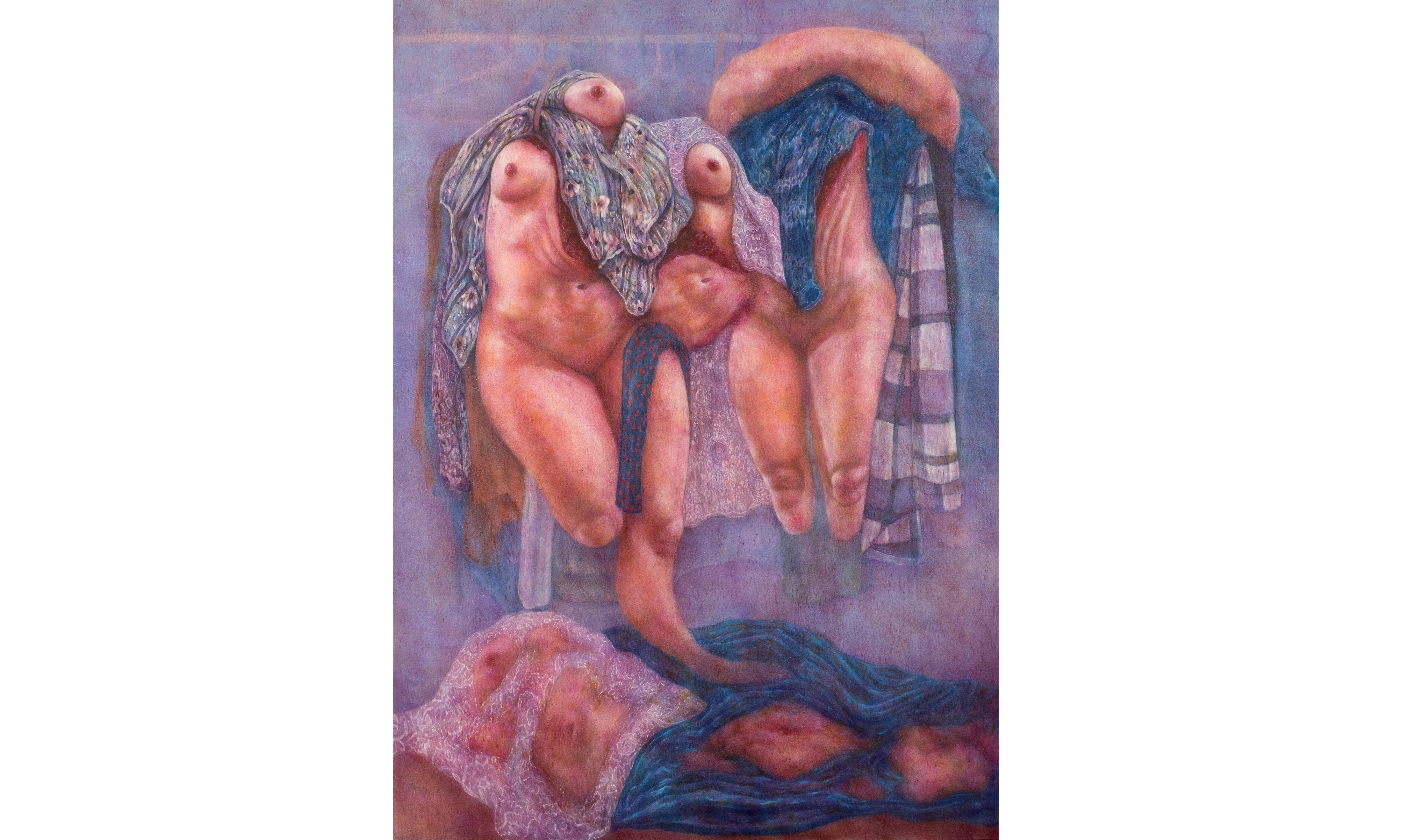 Undressed, 2021, oil on canvas, 180x1135cm